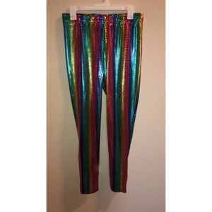 Fashion Nova Rainbow Snakeskin Tights